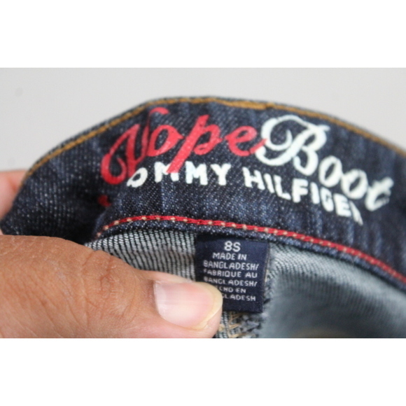 Tommy Hilfiger Women Blue Jeans Hope Boots Denim Size 8S - Picture 4 of 11